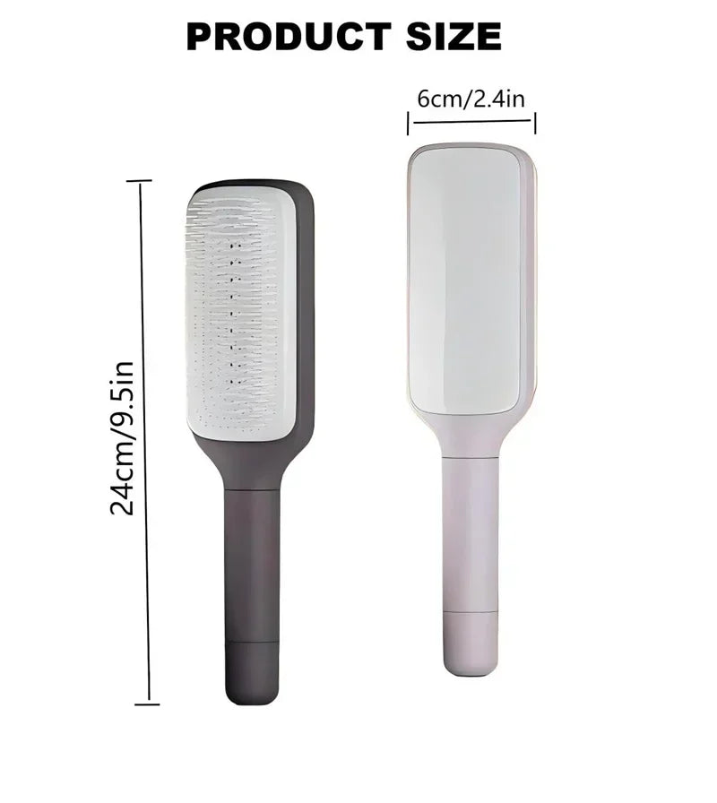 Rotatable Self Cleaning Hair Brush